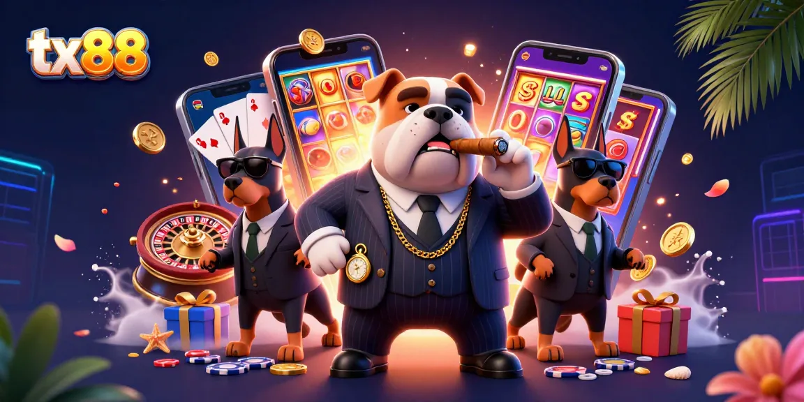 Experience the tx88 jackpot with colorful slot games and vibrant casino elements.