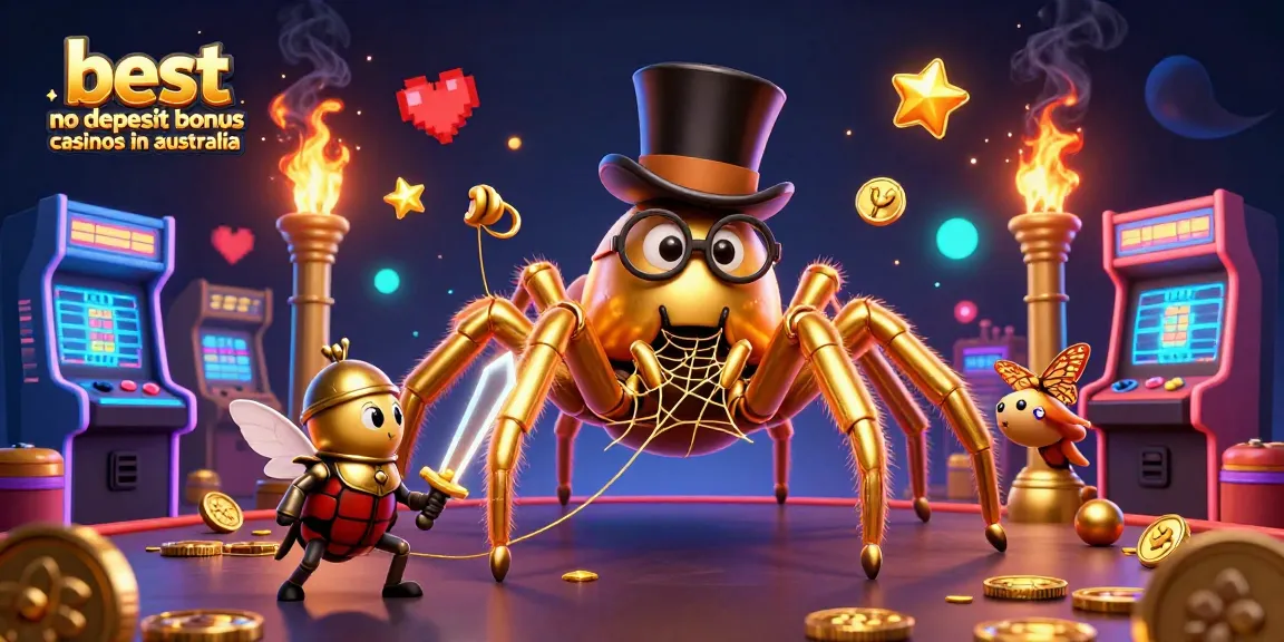 Experience the excitement at the best no deposit bonus casinos in Australia with vibrant gaming characters.