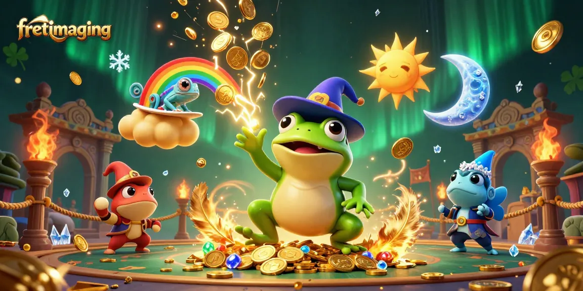 Experience vibrant excitement at fretimaging with golden coins flying in a rich casino scene.