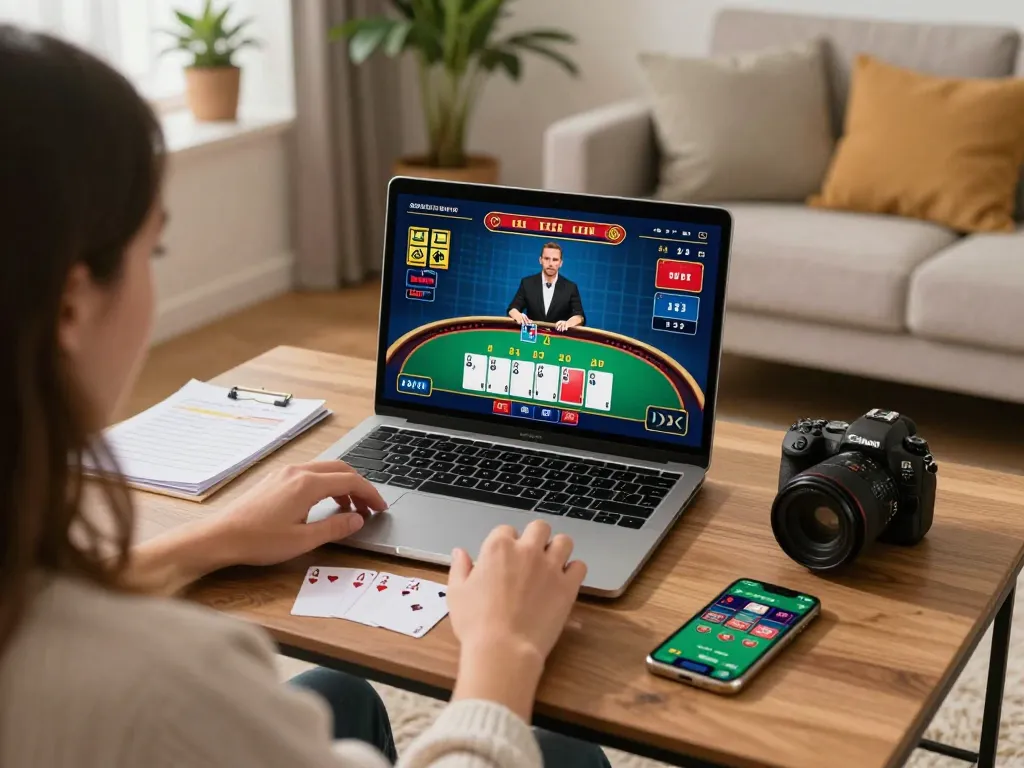 Engaging in live dealer blackjack on XX88 TODAY while enjoying a cozy at-home atmosphere.